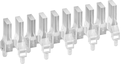 Rectangular head (bargraph) vertical multi-element light guides