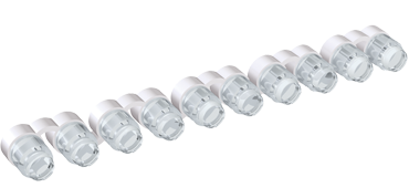 Rear-mounted multiple light guide with round / spherical head 0°