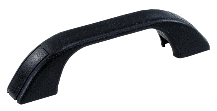 Ergonomic curved black plastic handle with front-fixing