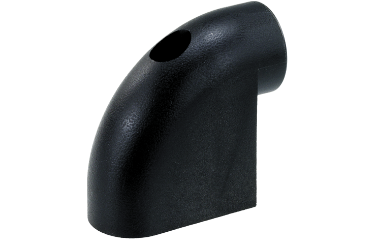 Rounded end mounting bracket for 20mm diameter profile