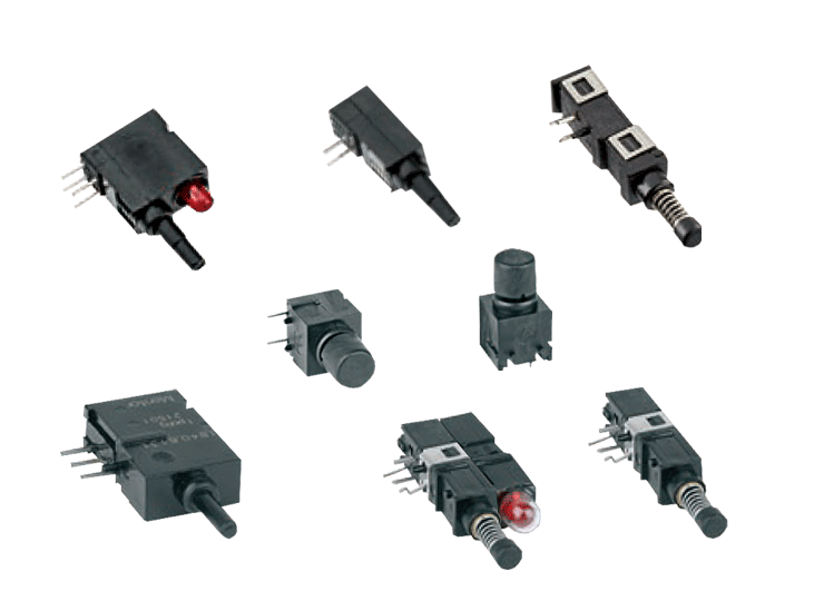 Momentary-type pushbutton switches