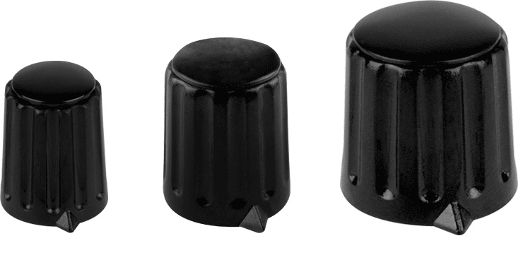 Ø20mm Black Mentor 4311.6131 Plastic Turning Knob Matt With Collet Fixing 